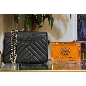 ♦️♦️  TORY BURCH AUTHENTIC BLACK ALEXA/FLEMING HANDBAG ♦️♦️